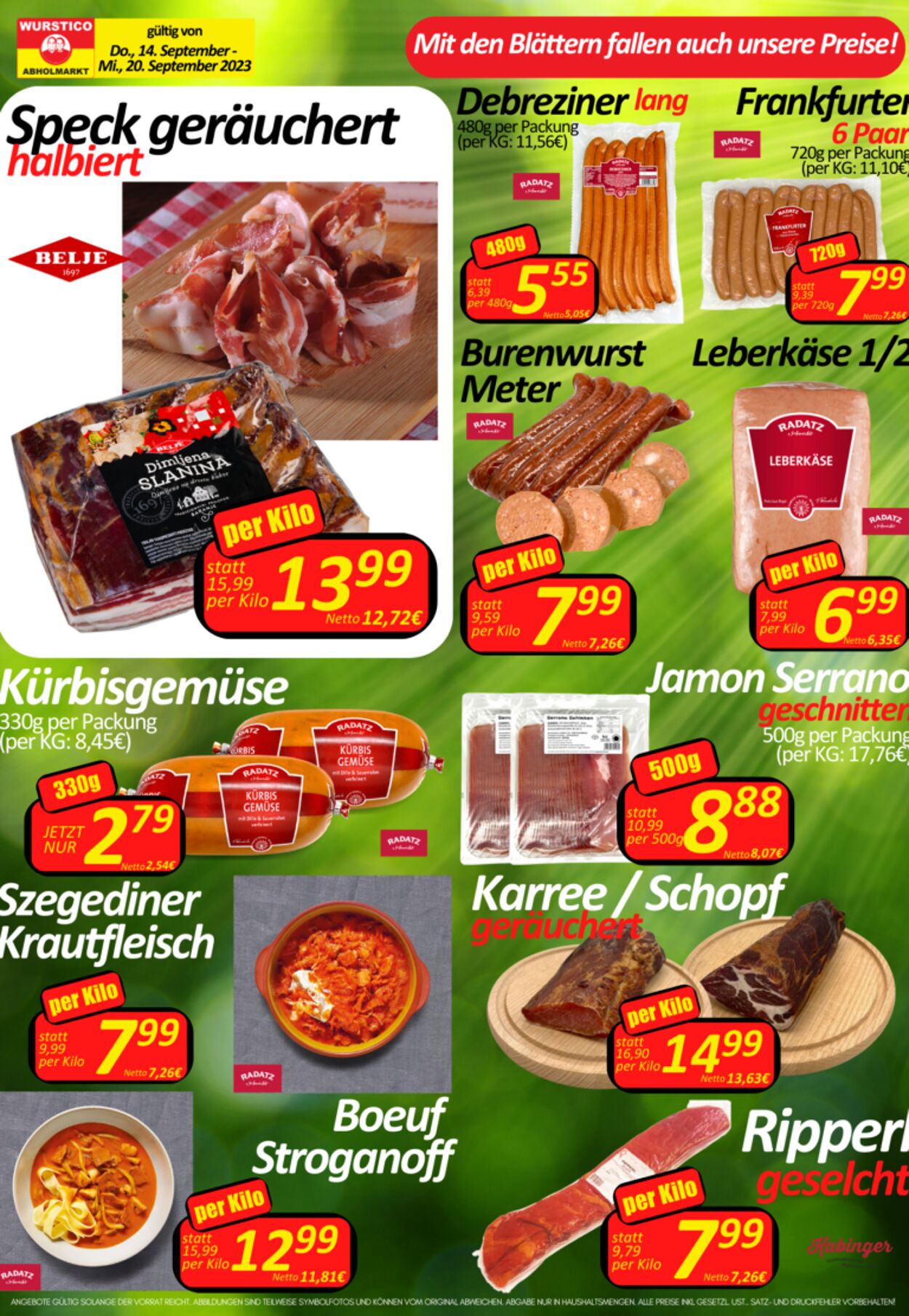 Prospekt Wurstico 21.09.2023 - 28.09.2023