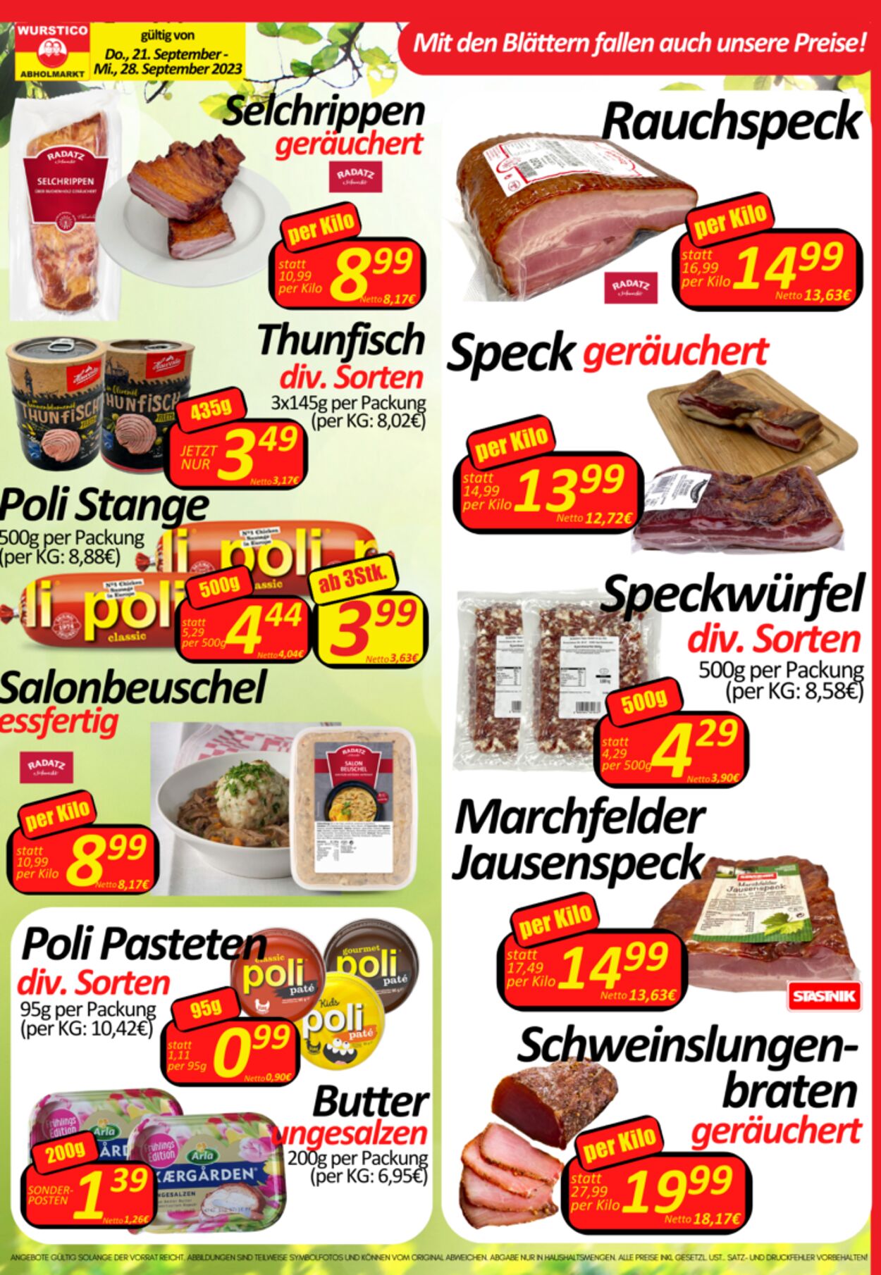 Prospekt Wurstico 21.09.2023 - 28.09.2023