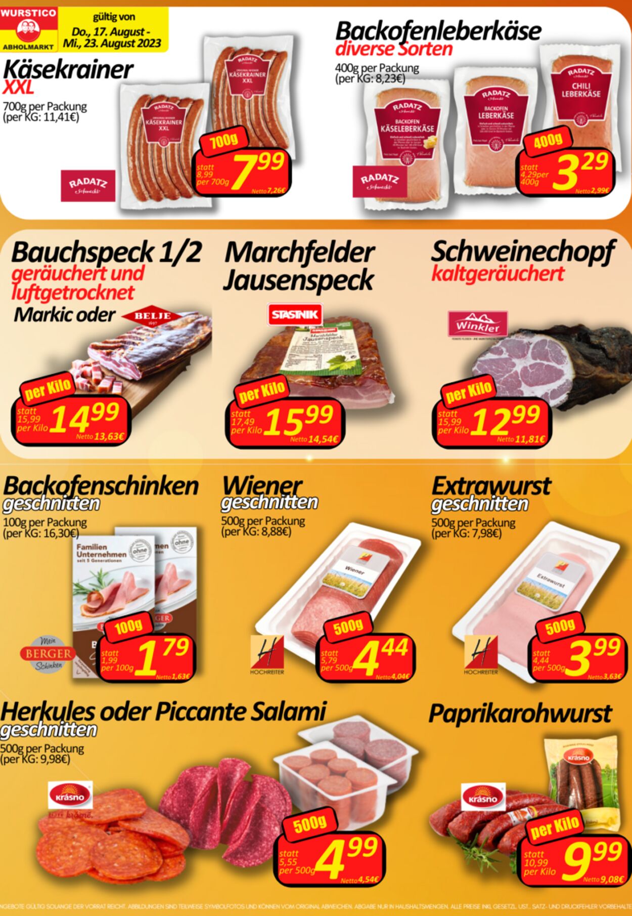 Prospekt Wurstico 17.08.2023 - 23.08.2023