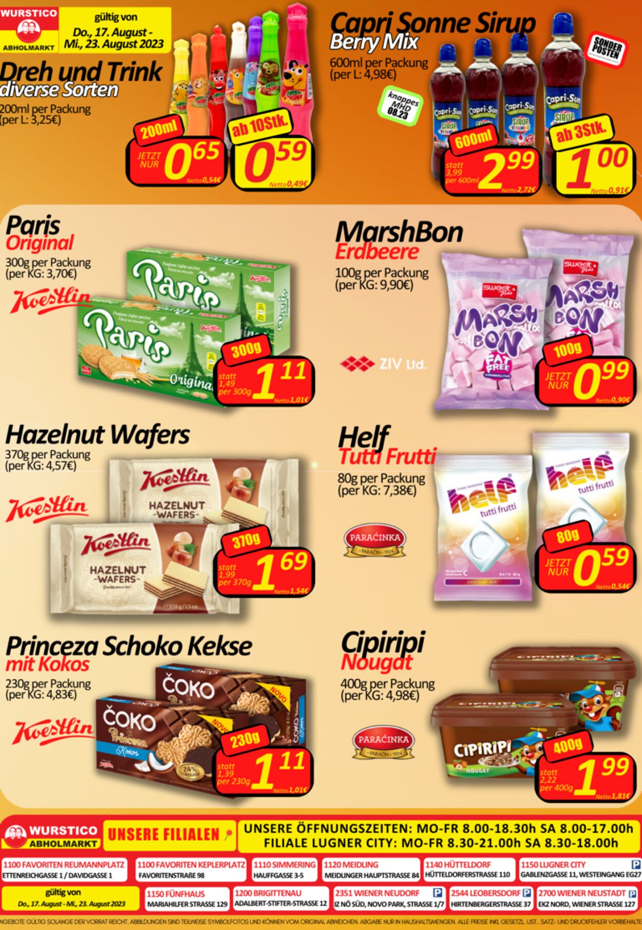 Prospekt Wurstico 17.08.2023 - 23.08.2023