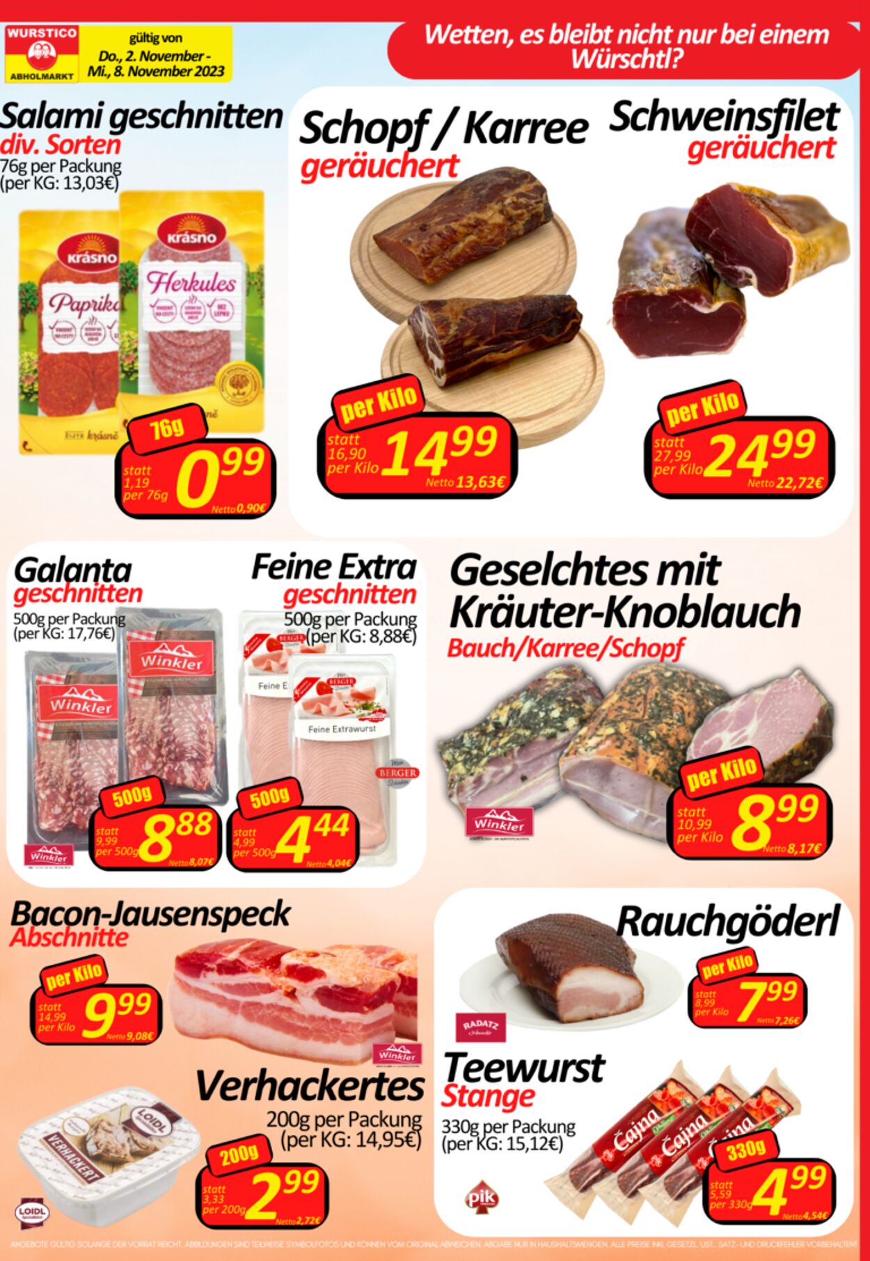 Prospekt Wurstico 02.11.2023 - 08.11.2023