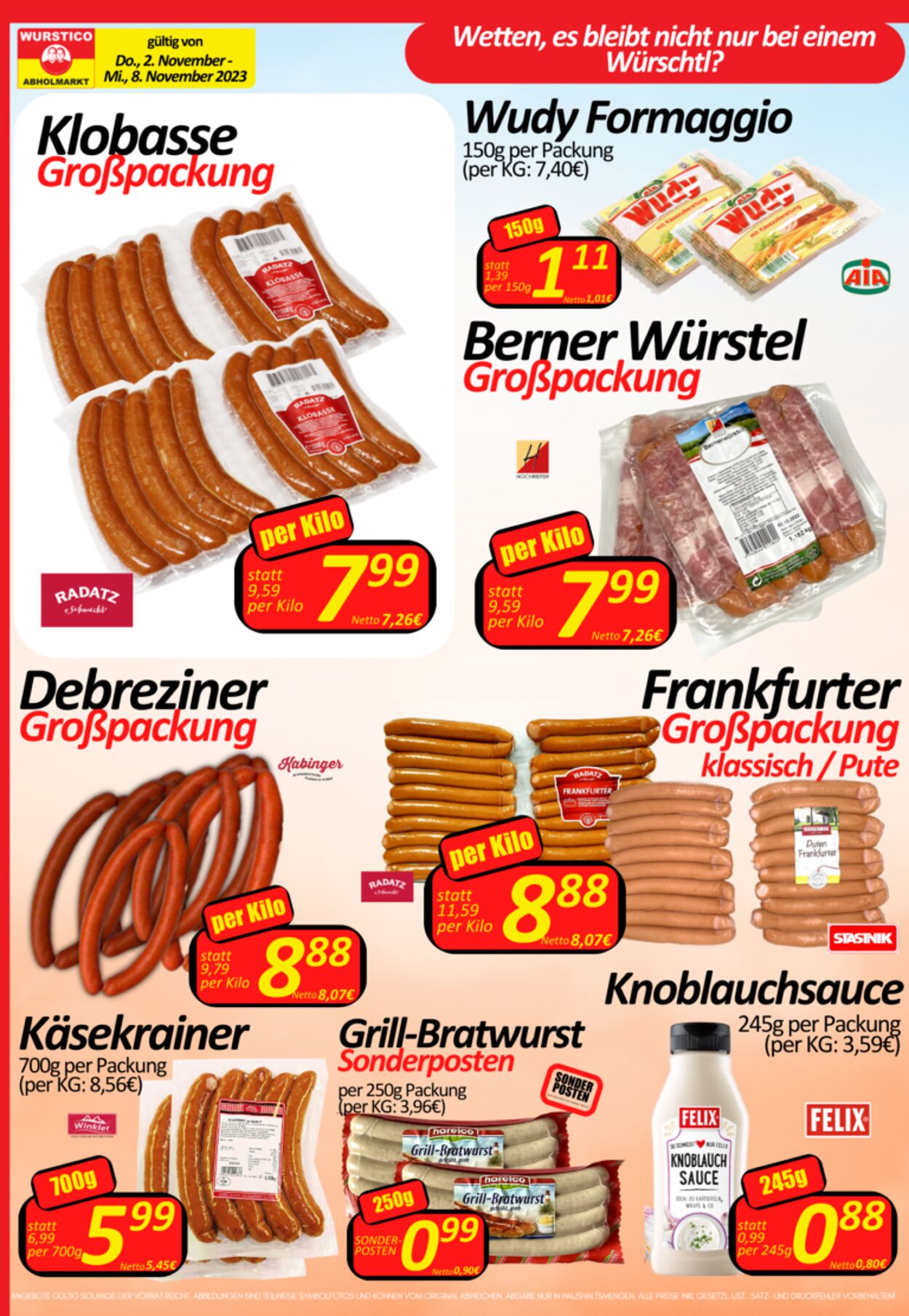 Prospekt Wurstico 02.11.2023 - 08.11.2023
