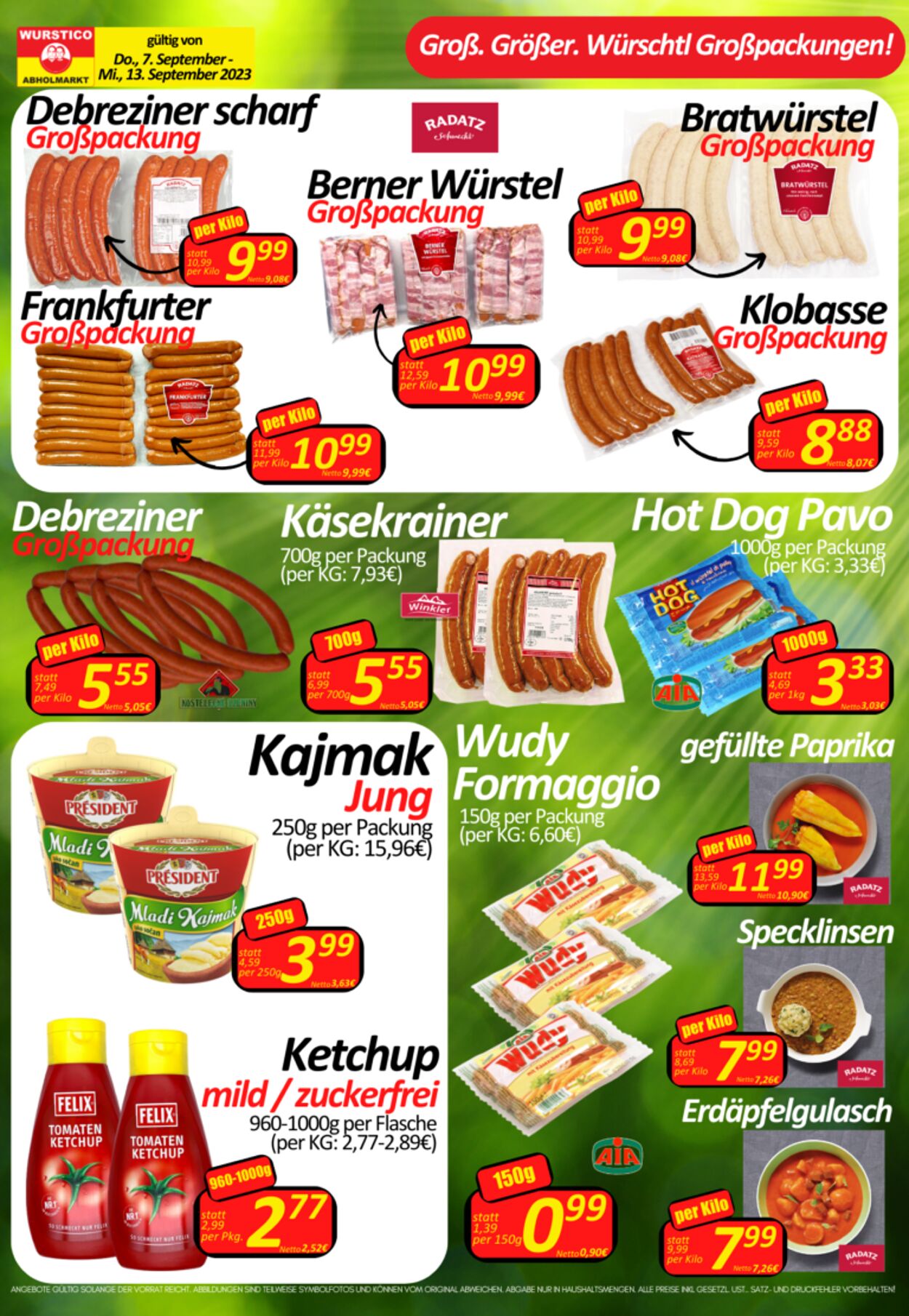 Prospekt Wurstico 07.09.2023 - 13.09.2023