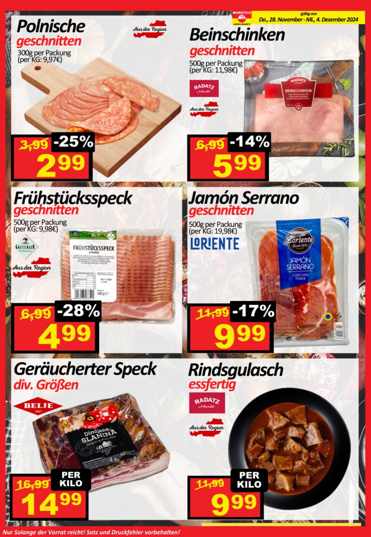 Prospekt Wurstico 27.11.2024 - 08.12.2024