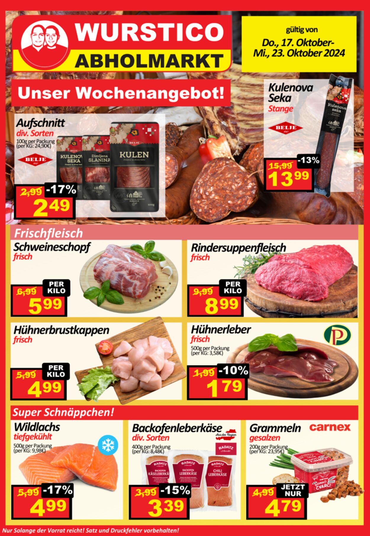 Prospekt Wurstico 18.10.2024 - 10.11.2024