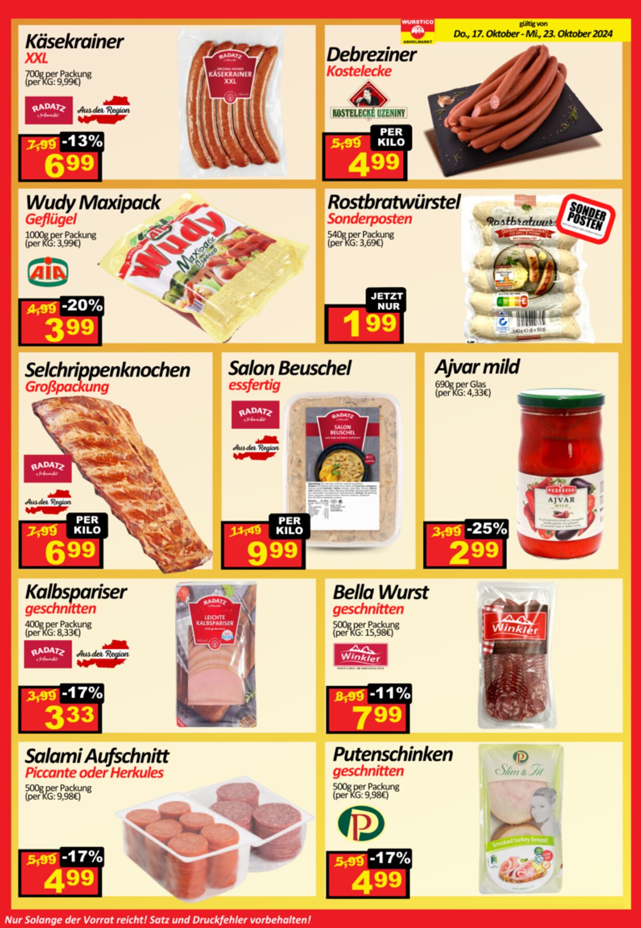 Prospekt Wurstico 18.10.2024 - 10.11.2024