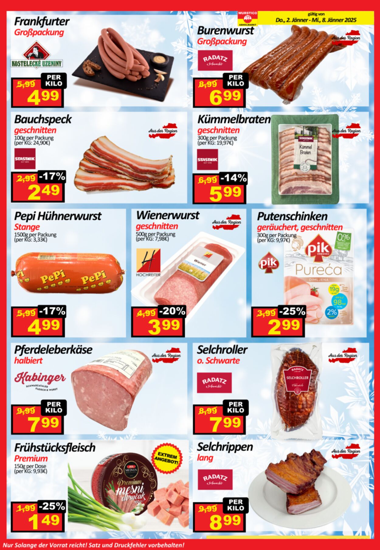 Prospekt Wurstico 07.01.2025 - 21.01.2025