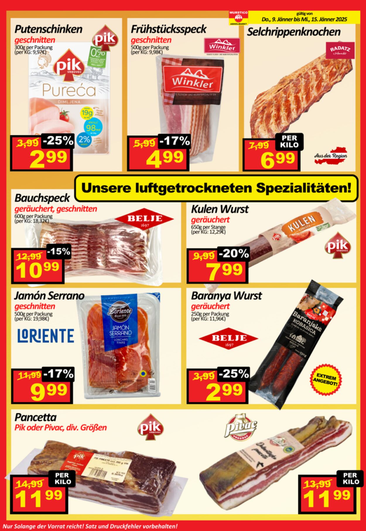 Prospekt Wurstico 09.01.2025 - 23.01.2025