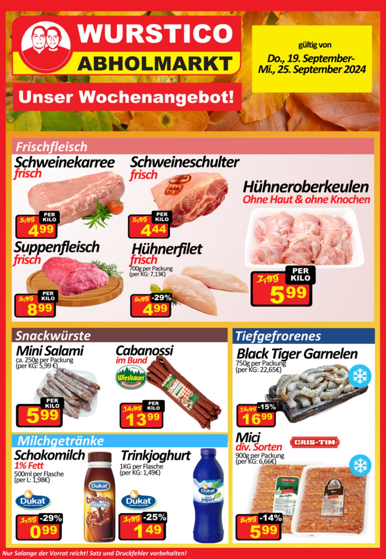 Prospekt Wurstico 18.09.2024 - 26.09.2024